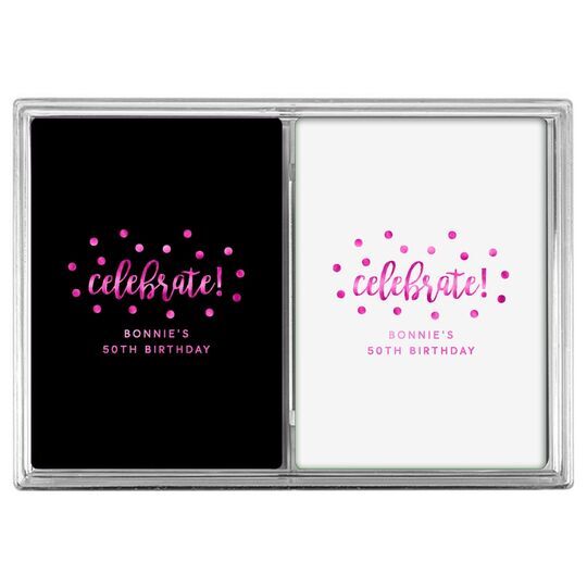 Confetti Dots Celebrate Double Deck Playing Cards